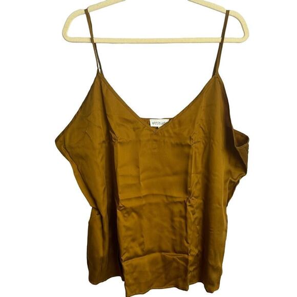 ettitude Bamboo Camisole Pajama Top in Bronze Size XXL NWT - Picture 2 of 9